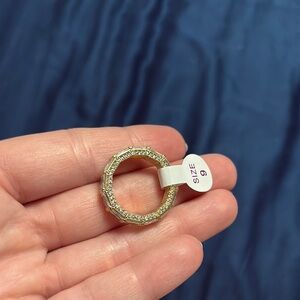 Gold and Silver Ring with Sparkling Accents